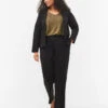 Zizzi Classic Wide Leg Trousers -Chic Soldes J21008B 0199 ModelFront
