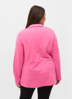Zizzi Simple Blazer With Button -Chic Soldes J21008C 0950 ModelBack