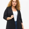 Zizzi Blazer With 3/4 Sleeves -Chic Soldes J21008Q 0199 ModelFront