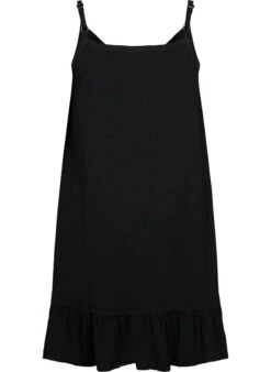 Zizzi Cotton Dress With Thin Straps And An A-line Cut -Chic Soldes J80000O 0199 Back