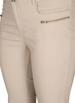 Zizzi Close-fitting Capri Trousers In Viscose Blend -Chic Soldes J80812C 0943 Details1