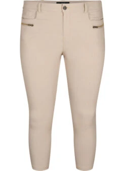 Zizzi Close-fitting Capri Trousers In Viscose Blend -Chic Soldes J80812C 0943 Front