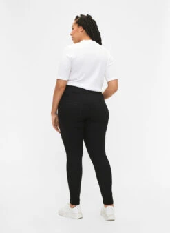Zizzi Extra Slim Fit Amy Jeans With A High Waist -Chic Soldes J93300A 0202 ModelBack