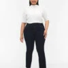 Zizzi Slim Fit Vilma Jeans With A High Waist -Chic Soldes JB060390B 9999 ModelFront