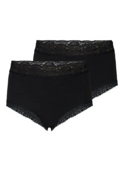 2-pack Hipsters With Lace Trim And High Waist -Chic Soldes L00072B 0199 Front