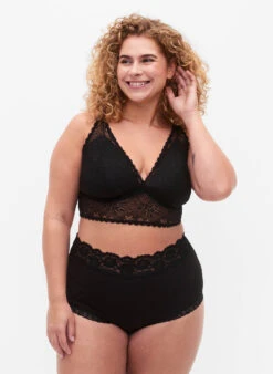 2-pack Hipsters With Lace Trim And High Waist