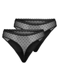 2-pack Thong With Mesh -Chic Soldes L00087B 0199 Back