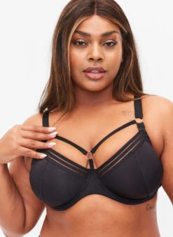 Full Cover Underwired Bra With String Details 10 Full Cover Underwired Bra With String Details -Chic Soldes L00114D 0199 ModelDetail1
