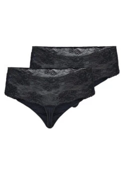 2-pack Thong With Wide Lace Edge -Chic Soldes L00123C 0199 Back
