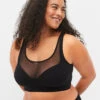 Soft Bra With Mesh -Chic Soldes L00197C 0199 ModelFront