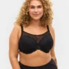 Lace Cup Bra With Mesh -Chic Soldes L00503A 0199 ModelFront