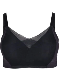 Bra With Mesh And Padded Cups 9 Bra With Mesh And Padded Cups -Chic Soldes L00504C 0199 Front