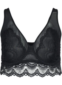 Lace Bra With Underwire And Mesh 11 Lace Bra With Underwire And Mesh -Chic Soldes L00505A 0199 Front