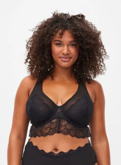 Lace Bra With Underwire And Mesh