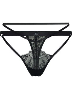 Thong With String Details And Lace -Chic Soldes L00523B 0199 Front