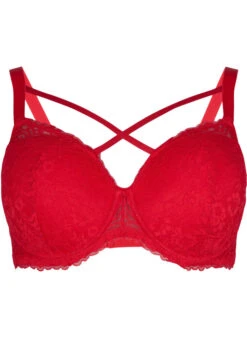 Padded Bra With Lace And Cross Detail -Chic Soldes L00528A 9990 Front
