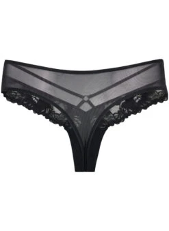 Lace Thong With String And Mesh -Chic Soldes L00534B 0199 Back