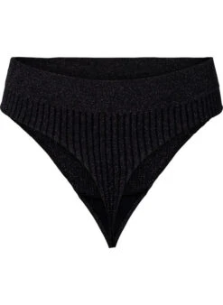 Glitter Thong With Regular Waist -Chic Soldes L00554B 0199 Back