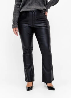 Zizzi Coated Ellen Jeans With Bootcut -Chic Soldes M20125I 0199 ModelDetail1