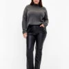 Zizzi Coated Ellen Jeans With Bootcut -Chic Soldes M20125I 0199 ModelFront