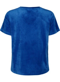 Zizzi Velour T-shirt With A V-neck -Chic Soldes M50156S 0272 Back