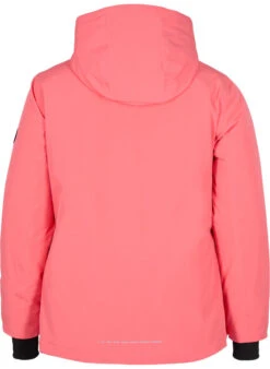 Zizzi Ski Jacket With Adjustable Hem And Hood -Chic Soldes M52140G 0753 Back