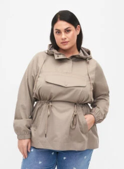 Zizzi Anorak With Hood And Pocket