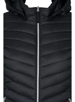 Zizzi Lightweight Jacket With Pockets And Detachable Hood -Chic Soldes M52734G 0199 Details1