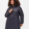 Zizzi Lightweight Jacket With Pockets And Detachable Hood -Chic Soldes M52734G 0199 ModelFront