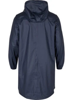 Zizzi Rain Jacket With Hood And Button Fastening 13 Zizzi Rain Jacket With Hood And Button Fastening -Chic Soldes M52814F 1496 Back