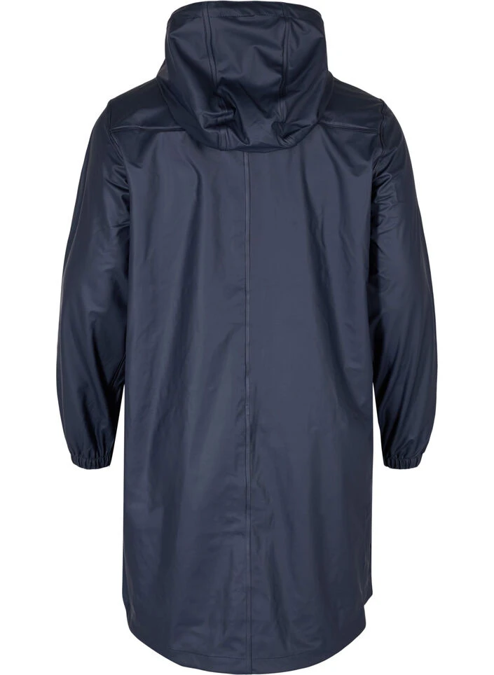 Zizzi Rain Jacket With Hood And Button Fastening 7 Zizzi Rain Jacket With Hood And Button Fastening – Image 5