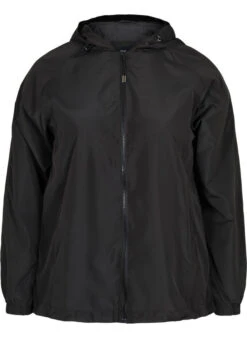 Zizzi Short Jacket With Hood And Adjustable Bottom Hem -Chic Soldes M52887B 0199 Front