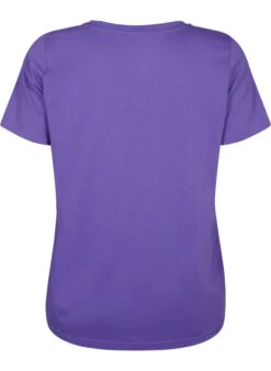 Zizzi Short Sleeve T-shirt With V-neckline -Chic Soldes M57148E 2202 Back
