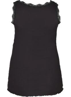 Zizzi Top With Lace Trim -Chic Soldes M57500A 0199 Back