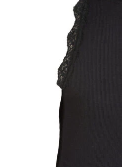 Zizzi Top With Lace Trim -Chic Soldes M57500A 0199 Details2