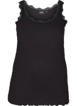 Zizzi Top With Lace Trim -Chic Soldes M57500A 0199 Front