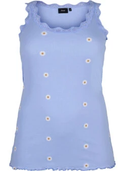 Zizzi Top With Print And Lace Edge -Chic Soldes M57500T 0424 Front