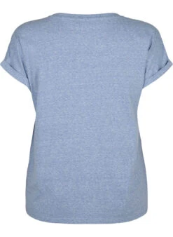 Zizzi Melange T-shirt With Short Sleeves -Chic Soldes M57504C 0966 Back