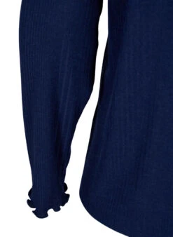 Zizzi Long Sleeve Blouse With Striped Pattern -Chic Soldes M57703A 1496 Details2