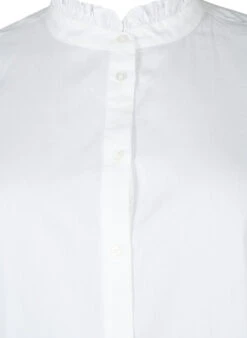 Zizzi Shirt Blouse With Ruffle Collar And Crochet Band -Chic Soldes M58080B 1101 Details1