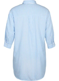 Zizzi Long Striped Shirt With 3/4 Sleeves -Chic Soldes M58080D 1435 Back