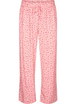 Zizzi Loose Viscose Pyjama Bottoms With Print -Chic Soldes M58624C 1369 Front