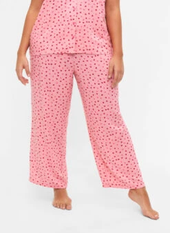 Zizzi Loose Viscose Pyjama Bottoms With Print -Chic Soldes M58624C 1369 ModelDetail1