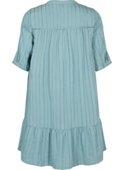 Zizzi Striped Viscose Dress With Lace Ribbons -Chic Soldes M58695A 0677 Back