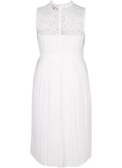 Zizzi Sleeveless Dress With Lace And Pleats 10 Zizzi Sleeveless Dress With Lace And Pleats -Chic Soldes M58805A 1101 Back