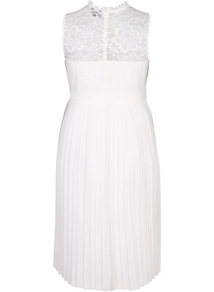 Zizzi Sleeveless Dress With Lace And Pleats 6 Zizzi Sleeveless Dress With Lace And Pleats – Image 4