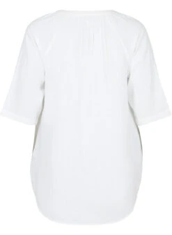 Zizzi 3/4 Sleeve Tunic In Cotton -Chic Soldes M58812A 1101 Back