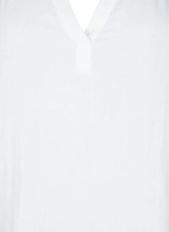 Zizzi 3/4 Sleeve Tunic In Cotton -Chic Soldes M58812A 1101 Details1