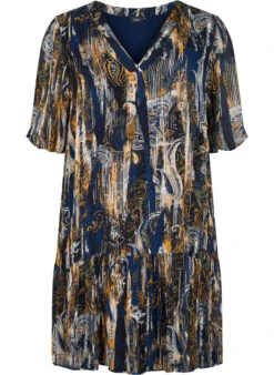 Zizzi Paisley Print Dress In Viscose -Chic Soldes M58813C 1494 Front