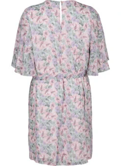 Zizzi Floral Dress With Tie Band -Chic Soldes M58834A 9999 Back